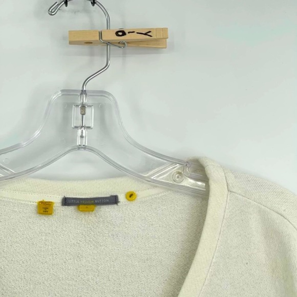 Little Yellow Button Floral Shirttail Sweater - Picture 8 of 8